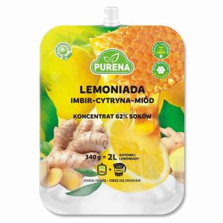 Lemoniada imbir - cytryna - miód, koncentrat Purena 340g. Purena