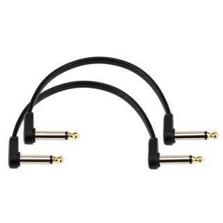 2-Pack D'Addario Flat Patch Cable Offset Right Angle 15 cm