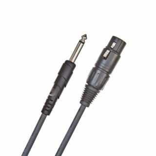 D'Addario Classic Series Unbalanced Microphone Cable - Jack 6.3 Mono 7.6 m