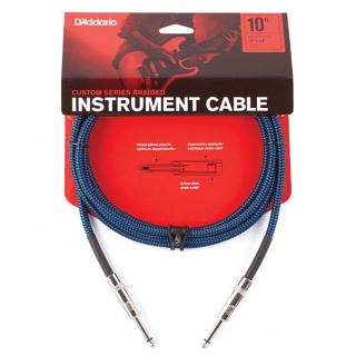 D'Addario Custom Series Braided Instrument Cable Blue 3m