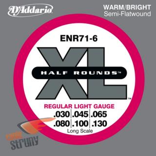 D'Addario ENR71-6 (30-130) Half Rounds Long Scale
