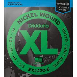 D'Addario EXL (40-125) Nickel Wound