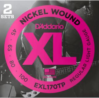 D'Addario EXL (45-100) Nickel Wound Dwupak