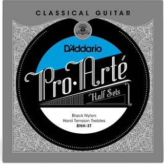 D'Addario Pro-Arte Black Nylon Classical Guitar Half Set Hard Tension