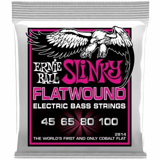 Ernie Ball (45-100) Slinky Flatwound Cobalt