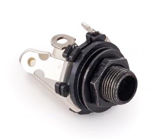 Gniazdo Montażowe MEC Jack Stereo 6.3 mm Czarny