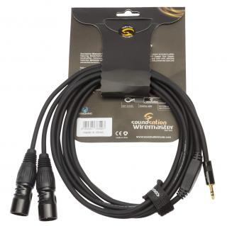 Kabel Soundsation Wiremaster TRS 3.5 mm - 2 x XLR Męski 3 m