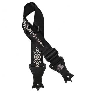 Pas Gitarowy Gaucho Icon z Białym Ornamentem