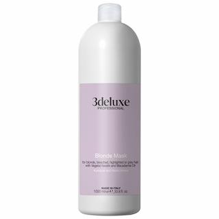 3DELUXE MASKA DO WŁOSÓW BLOND ROZJAŚNIANYCH I SIWYCH Z KERATYNĄ I OLEJKIEM MACADAMIA 1000ML