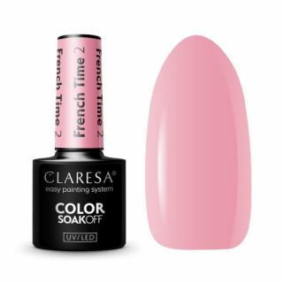CLARESA FRENCH TIME 2 LAKIER HYBRYDOWY KLASYCZNY NUDE 5 G