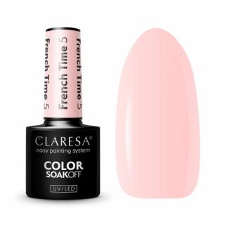 CLARESA FRENCH TIME 5 LAKIER HYBRYDOWY CIELISTY RÓŻ 5 G