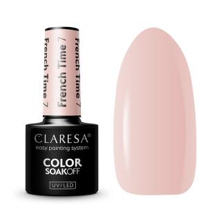 CLARESA FRENCH TIME 7 LAKIER HYBRYDOWY BRZOSKWINIOWY NUDE 5 G