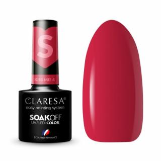 CLARESA KISS ME 4 LAKIER HYBRYDOWY KLASYCZNY CZERWONY 5 G