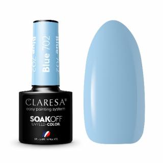 CLARESA LAKIER HYBRYDOWY DO PAZNOKCI UV/LED BŁĘKIT NIEBIESKI 702 BLUE 5G