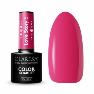 CLARESA LOVE STORY 5 LAKIER HYBRYDOWY WYRAZISTY RÓŻ 5 G