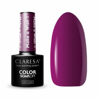 CLARESA MAKE A WISH 4 LAKIER HYBRYDOWY CIEMNY FIOLET ŚLIWKA 5 G
