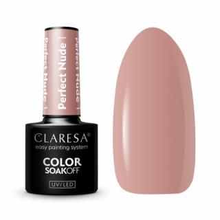 CLARESA PERFECT NUDE 1 LAKIER HYBRYDOWY BEŻ BRĄZ CAPPUCINO 5 G