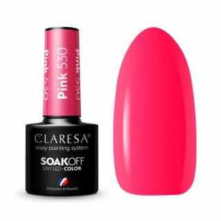 CLARESA PINK 530 LAKIER HYBRYDOWY DO PAZNOKCI WYRAZISTY RÓŻOWY 5 G
