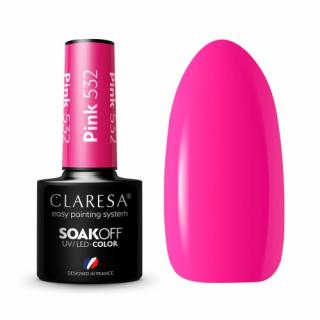 CLARESA PINK 532 LAKIER HYBRYDOWY DO PAZNOKCI INTENSYWNY RÓŻOWY 5 G