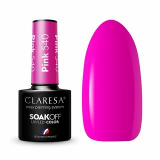 CLARESA PINK 540 LAKIER HYBRYDOWY NEONOWY INTENSYWNY RÓŻOWY 5 G