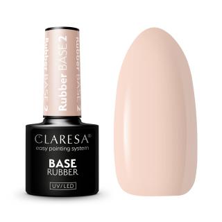 CLARESA RUBBER BASE 2 NUDE ELASTYCZNA BAZA KAUCZUKOWA DO PAZNOKCI 5 G