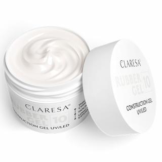 CLARESA RUBBER GEL 10 BIAŁY ŻEL BUDUJĄCY SAMOPOZIOMUJĄCY 12 G