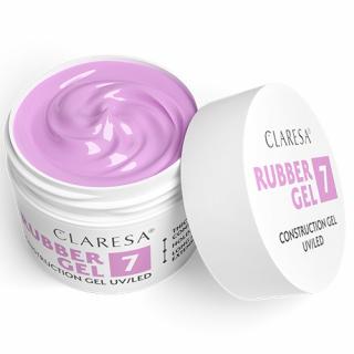 CLARESA RUBBER GEL 7 DELIKATNY FIOLET ŻEL BUDUJĄCY SAMOPOZIOMUJĄCY 12 G
