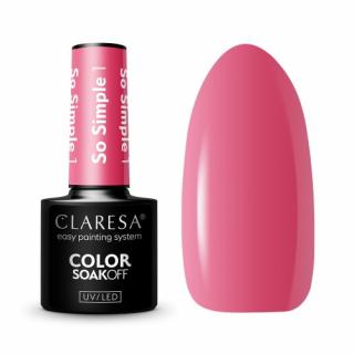 CLARESA SO SIMPLE 1 LAKIER HYBRYDOWY DO PAZNOKCI CIEMNY RÓŻ 5 G