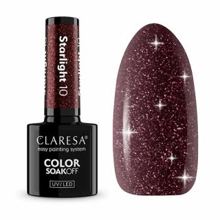 CLARESA STARLIGHT 10 LAKIER HYBRYDOWY CIEMNY BRĄZ MIEDŹ BROKAT EFEKT FLASH 5 G