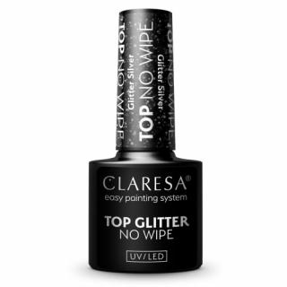 CLARESA TOP GLITTER SILVER NO WIPE ZE SREBRNYM BROKATEM 5 G