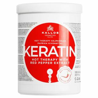 KALLOS KERATIN MASKA DO WŁOSÓW HOT THERAPY RED PEPPER 1000ML