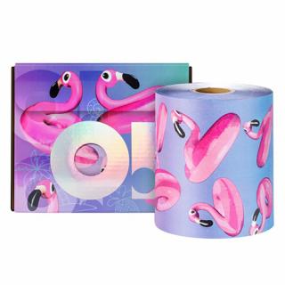 O! TOOLS PINK FLAMINGO FOLIA FRYZJERSKA RYFLOWANA W ROLCE 100M