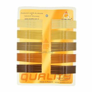 QUALITY 9 WSUWKI DO WŁOSÓW DŁUGIE 5,5CM MIX BRĄZ/BEŻ 100 SZT.