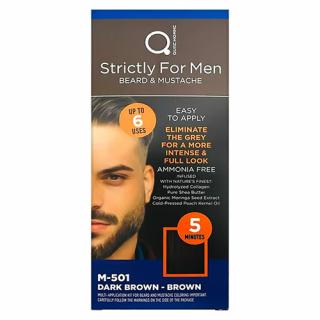 QURE FARBA DO BRODY I WĄSÓW DLA MĘŻCZYZN BEARD AND MOUSTACHE KOLOR M-501 CIEMNY BRĄZ DARK BROWN 50ML