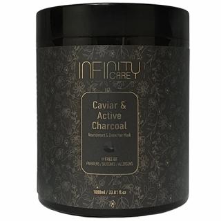 QURE INFINITY CARE MASKA ODŻYWIAJĄCA I DETOKSYKUJĄCA DO WŁOSÓW Z KAWIOREM I WĘGLEM AKTYWNYM CAVIAR  ACTIVE CHARCOAL MASK I.C. 1000ML