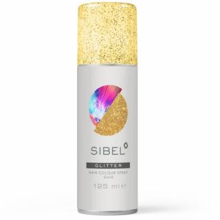 SIBEL COLOR SPRAY GLITTER GOLD LAKIER Z BROKATEM ZŁOTY 125ML