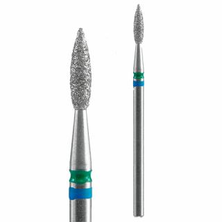 STALEKS FREZ DIAMENTOWY DUO PŁOMIEŃ OSTRY NIEBIESKO-ZIELONY 2,1/8MM FA11BG021/8