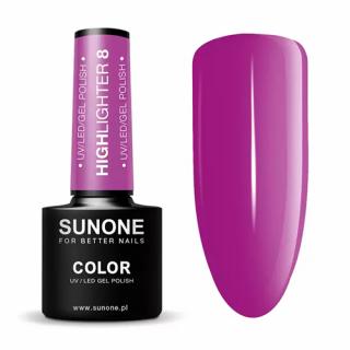 SUNONE LAKIER HYBRYDOWY HIGHLIGHTER 8 FIOLETOWY NEON UV/LED 5G