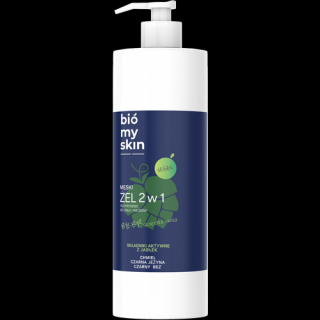 YAPPCO BIO MY SKIN MĘSKI ŻEL POD PRYSZNIC DO CIAŁA I WŁOSÓW 2w1 CHMIEL CZARNA JEŻYNA CZARNY BEZ 1000ML