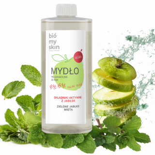 YAPPCO NATURALNE MYDŁO PIELĘGNACYJNE DO RĄK ZIELONE JABŁKO I MIĘTA ZAPAS 750ML