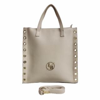 Torebka klasyczna Laura Biaggi Torba beżowa shopper A4
