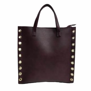 Torebka klasyczna Laura Biaggi Torba bordowa shopper A4