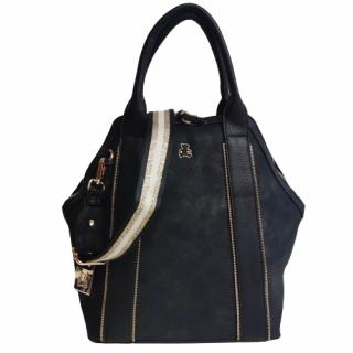 Torebka shopper listonoszka Lulu Castagnette czarna