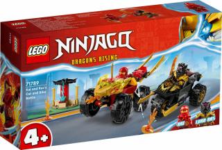 Klocki Ninjago 71789 Bitwa samochodowo-motocyklowa między Kaiem a Rasem