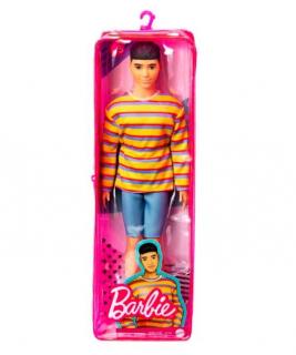 Lalka Barbie Fashionistas - Ken Bluza kolorowe paski