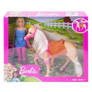 Lalka Barbie + koń podstawowy
