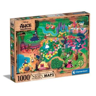 Puzzle 1000 elementów Compact Disney Maps Alice