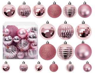 BOMBKI CHOINKOWE ROSE RED 36SZT 311433