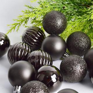 BOMBKI CHOINKOWE SREBRNE 36SZT 311433C