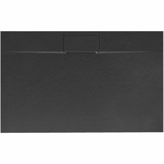 Brodzik prysznicowy Rea Bazalt Long Black 80x100 cm - Czarny